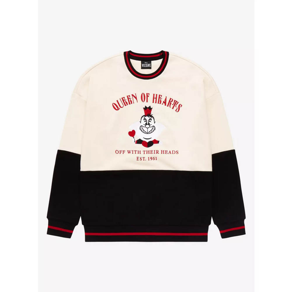 Disney Villains Alice in Wonderland Queen of Hearts Panel Crewneck - BoxLunch Ex